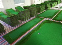 Tapis d'entraînement au putting de golf personnalisé, simulation de putter vert à bord épais en intérieur, gazon vert