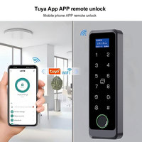 Controlador de Acceso con Huella Digital y Código, Resistente a la Intemperie, con Wifi y App Tuya, 12V / 24V, con Doble Tarjeta RFID 125khz / 13.56mhz