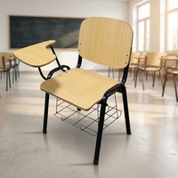 Chaise d'école moderne pour la formation des étudiants, chaise d'école pour salle de réunion avec tableau d'écriture