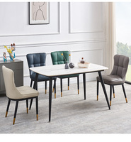 Modern Italian Luxury Dining <strong>Chair</strong> Comfortable Home Office Furniture in Black White Inspired by Park Restaurant Fabric Material