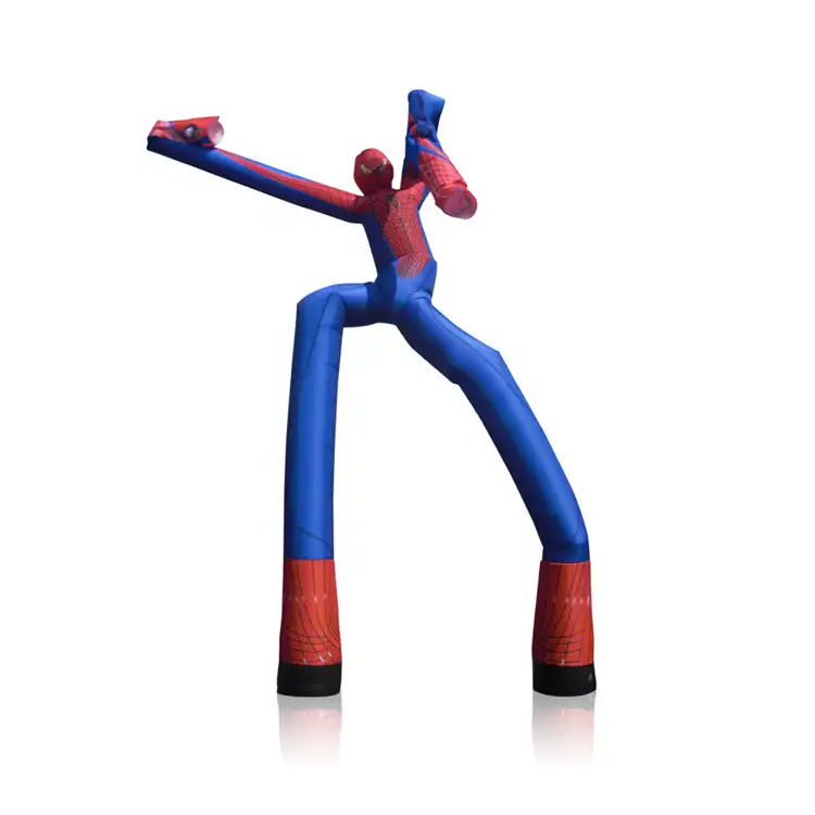 Spiderman Inflatable Air Dancer Man สำหรับกิจกรรมโรงงานขายตรงออกแบบที่กำหนดเอง Air หลอด Wave Dancer สำหรับ Store โปรโมชั่น
