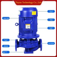 Pompa Sentrifugal Vertikal Inline ISG, Pompa Booster Pipa Besi Cor untuk Air Bersih, Sirkulasi HVAC, Peningkatan Tekanan Air Bangunan