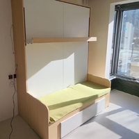 Table basse pliable et élévatrice électrique intégrée Armoire combinée pour le salon avec bibliothèque et lit mural