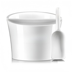 Ensemble seau à glace en plastique avec logo personnalisé, pelle et cuillère pour glaçons de champagne impériaux - Product Image 1