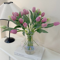 Mini-tulipes artificielles en plastique PE, simulation réaliste, vente directe usine, pour décoration de mariage et de maison, utilisation intérieure et extérieure