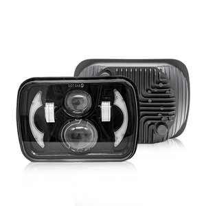 Fuente del fabricante Faros delanteros LED Wrangler <span class=keywords><strong>de</strong></span> 7 pulgadas Diseño <span class=keywords><strong>De</strong></span> <span class=keywords><strong>Luna</strong></span> cuadrada Luces <span class=keywords><strong>de</strong></span> circulación diurna Nuevas bombillas para vehículos todoterreno - Product Image 1
