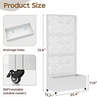 Jardinière en métal sur mesure avec treillis, gravure laser, écran d'intimité en aluminium durable résistant à la corrosion avec trou de drainage