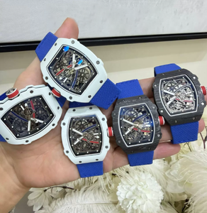 Reloj de Cuarzo Ultrafino y Ultraligero de Alta Gama 2026, Reloj de Pulsera con Diseño de Fibra de Carbono en Forma de Tonneau, Cristal de Zafiro, Correa de Nailon - Product Image 1