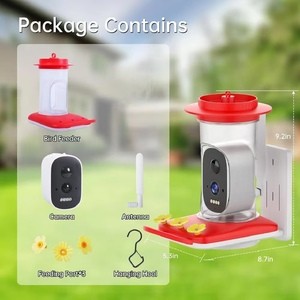 5MP ICSEE AIスマートバードウォーターフィーダーバッテリー付きカメラ鳥識別屋外吊り下げ用 - Product Image 6