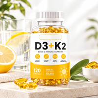Capsules OEM 2-en-1 Vitamine D3 K2 à l'huile de coco – Gélules molles avec Vitamines D et K pour la santé des os, du cœur et du système immunitaire