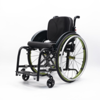 Fauteuil roulant manuel pliable léger en alliage d'aluminium avec roues à dégagement rapide pour athlètes handicapés, fauteuil roulant de loisirs et de sport