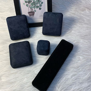Juego de Cajas de Regalo de Joyería de Terciopelo con Cierre de Solapa, Diseño Personalizado de Lujo, Venta al Por Mayor de Fábrica, con Bolsa para Exhibición de Anillos - Product Image 4