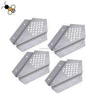 Couverture intérieure de ruche Langstroth en bois de sapin avec 4 échappements métalliques pour abeilles, 30 mm de trous de ventilation, conception unidirectionnelle