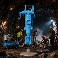 Perforatrice pneumatique YT27 avec jambe d'appui, 0,4-0,63 Mpa, ≤57 L/s, pour l'exploitation minière, la pierrierie et la construction de tunnels jusqu'à 5 m de profondeur