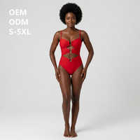 Maillot de bain une pièce sexy pour femme avec découpes en anneau et accent métallique, idéal pour défilés, festivals, uniformes de groupe, carnaval et événements personnalisés