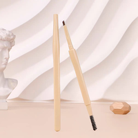 Crayon à sourcils rétractable 2 en 1 avec brosse, pour des arches définies, combler les espaces, estomper uniformément, formule waterproof et anti-bavures