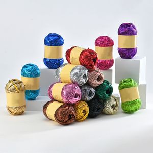 Sac tissé multicolore, fil à tricoter en laine, fil à tricoter métallique pour crochet - Product Image 1