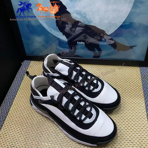 Baskets tendance pour femmes CC en cuir de vachette respirant, confortables, à bout fermé, à lacets, à enfiler, pour la marche et le tennis - Product Image 2