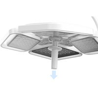 Lampe de salle d'opération HF-L4+4 LED à double dôme 160 000 lux, lampe chirurgicale de plafond avec 97Ra