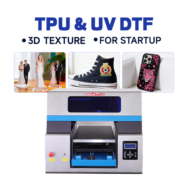 KJ-3360 Uv Flatbed Printer Price A3 Automatic Digital Direct to Phone case Uv Printer