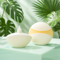 Envase Ecológico de Plástico de 50 ml para Protector Solar, Botella Redonda con Dosificador, Envase Vacío para Crema o Loción para el Cuidado de la Piel