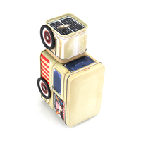 Boîte à bonbons en tôle vintage personnalisable en forme de camion, emballage métallique pour snacks, biscuits, cadeaux