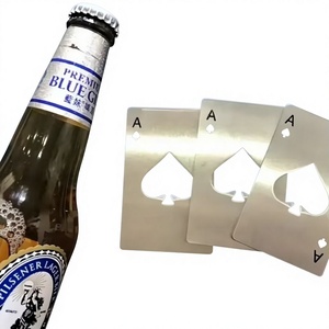 1pc Poker Shaped Steel <b>Beer</b> <b>Bottle</b> Opener, Outdoor Concealed Poker For Throwing Practice - Product Image 1