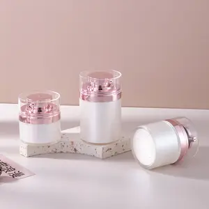 30-50-100 г розово-золотистого цвета дизайн безвоздушная баночка для крема упаковка для косметики