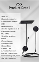 TOUCARE V5S Headset Bluetooth Helm Sepeda Motor Sistem Nirkabel Interkom Full Duplex untuk 2 Pengendara untuk Komunikasi Pengemudi dan Penumpang