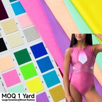 Tela Elástica en 4 Direcciones, Suave y Brillante, de Color Sólido, para Trajes de Baño, Lencería y Ropa Deportiva