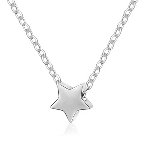 Fashion Stainless Steel 18k Gold Silver Rose Gold Plated <strong>Star</strong> Pendant with Fine <strong>Italian</strong> Chains Necklaces for Women Wholesale - Product Image 2