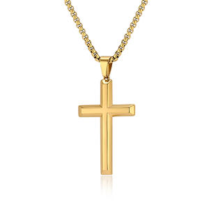 Stainless Steel <b>Cross</b> Necklace Geometric Polished Finish Unisex Fashion Pendant - Product Image 5