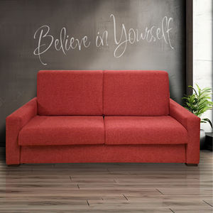 Canapé-lit MAXI CITY, 215 cm, en tissu cerise avec maille électrosoudée - Product Image 1