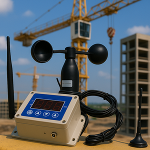 탄소 섬유 풍속 센서 RS485 4-20mA 출력 타워크레인 호이스트 안전 경보 건설용 산업용 풍속계 - Product Image 1