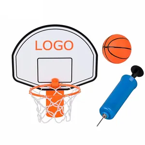 Logotipo personalizado Pendurado Basketball Hoop Indoor Porta Wall Mounted Kids Mini Basket Ball Board Toy Set