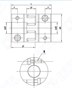 Hersteller Dingjian Aluminium Gelenkwellenkupplungen für Servomotoren OEM Anpassbar 500 Nm Drehmoment 1000 U/min - Product Image 5