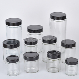 Rỗng xi lanh hình tròn thủy tinh mật ong lọ 212ml 314ml 350ml thủy tinh thực phẩm mứt Dưa Chua Ergo lưu trữ <span class=keywords><strong>container</strong></span> Jar với nắp kim loại - Product Image 2
