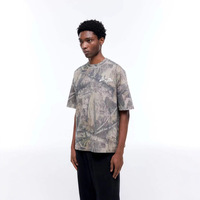 T-shirt Homme Manches Courtes Penpace Garment 2026 Nouveau Vintage Camouflage Imprimé 3D Respirant Coupe Ample