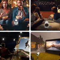 Se puede conectar al teléfono inteligente HY300 Mini portátil HD LED LCD Flip Home Video Cinema Movie Android Proyector
