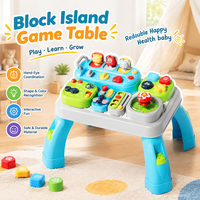 Table de jeu multifonctionnelle Block Island, table d'activités interactive, table de jeu sensoriel pour l'apprentissage précoce, jouet éducatif pour tout-petits