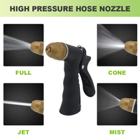 SUNSHINE Buse de pulvérisation haute pression pour tuyau d'arrosage, en laiton, rotative, avec verrouillage intégré du déclencheur, poignée ergonomique, anti-fuite, OEM, vente en gros