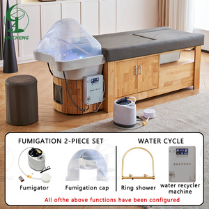 Lit de massage thaïlandais multifonctionnel en bois massif avec circulation d'eau et vapeur pour soins capillaires et <span class=keywords><strong>spa</strong></span> corporel complet - Jincheng Beauty Salon - Product Image 2
