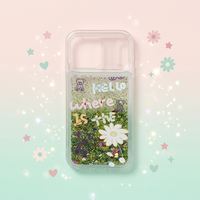 Coque pour iPhone 17 Pro Max, nouvelle, fraîche, texture florale sable, effet sable mouvant, transparente, de luxe, étanche, antichoc