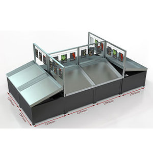 Estante de exhibición de panel trasero plano Estante de verduras de supermercado con soporte de señal de precio - Product Image 3