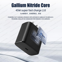 Chargeur mural GaN 45W, charge super rapide 2.0 EP-TA845, prise US 100-240V, port USB-C pour Samsung Android, adaptateur secteur pour la maison et le bureau