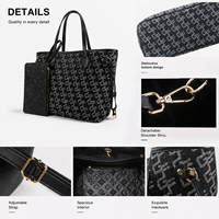 Sac fourre-tout de créateur pour femme, grand sac à bandoulière tendance, sac à main de travail pour femme avec pochette