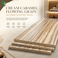 Panneau MDF mélaminé Jinbase 18 mm, couleur crème caramel, E0, 1220x2440 mm, panneau de fibres à densité moyenne mélaminé pour meubles