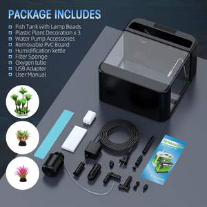 Auto-nettoyant Auto Top Off <span class=keywords><strong>Show</strong></span> Me Smart <span class=keywords><strong>Fish</strong></span> Réservoir en verre épais avec puisard Aquarium moderne intelligent - Product Image 3