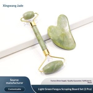 Set de Rodillo Facial y Gua Sha de <span class=keywords><strong>Jade</strong></span> Verde Fénix Natural, Placa en Forma de Corazón, Herramienta de Masaje Facial y Lifting, Uso Profesional en <span class=keywords><strong>Spa</strong></span> y Cuidado de la Piel - Product Image 5