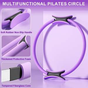 Ensemble d'équipements de Pilates portable pour femmes, anneau magique, ballon de yoga, bandes de résistance, kit de fitness EVA, sac, équipement de yoga à domicile - Product Image 3